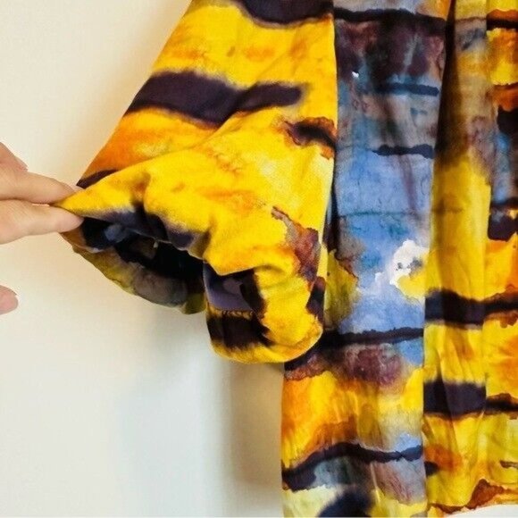 Marie Oliver Wren Top Silk in Tuscan Sunset In Multi Women’s Size Small - Picture 5 of 10